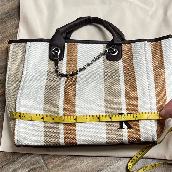 Lily & Bean Striped Tote Bag - Brown and Cream - Picture 4 of 4